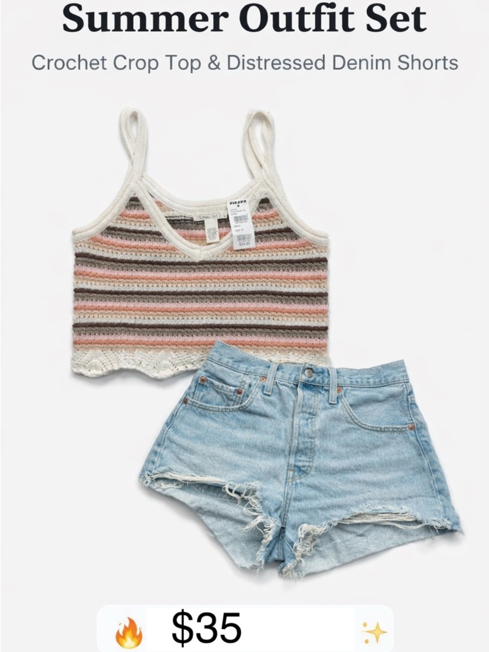 Levi's Light Blue Distressed Denim Jean Shorts